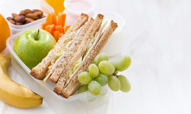Sandwich with Fruit and Vegetables